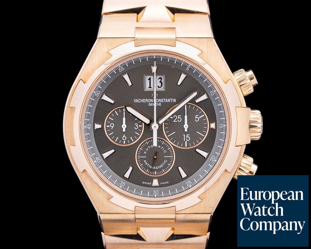 Image of Vacheron Constantin 49150/000R-9338 Overseas Chronograph 18K Rose Gold Gray Dial