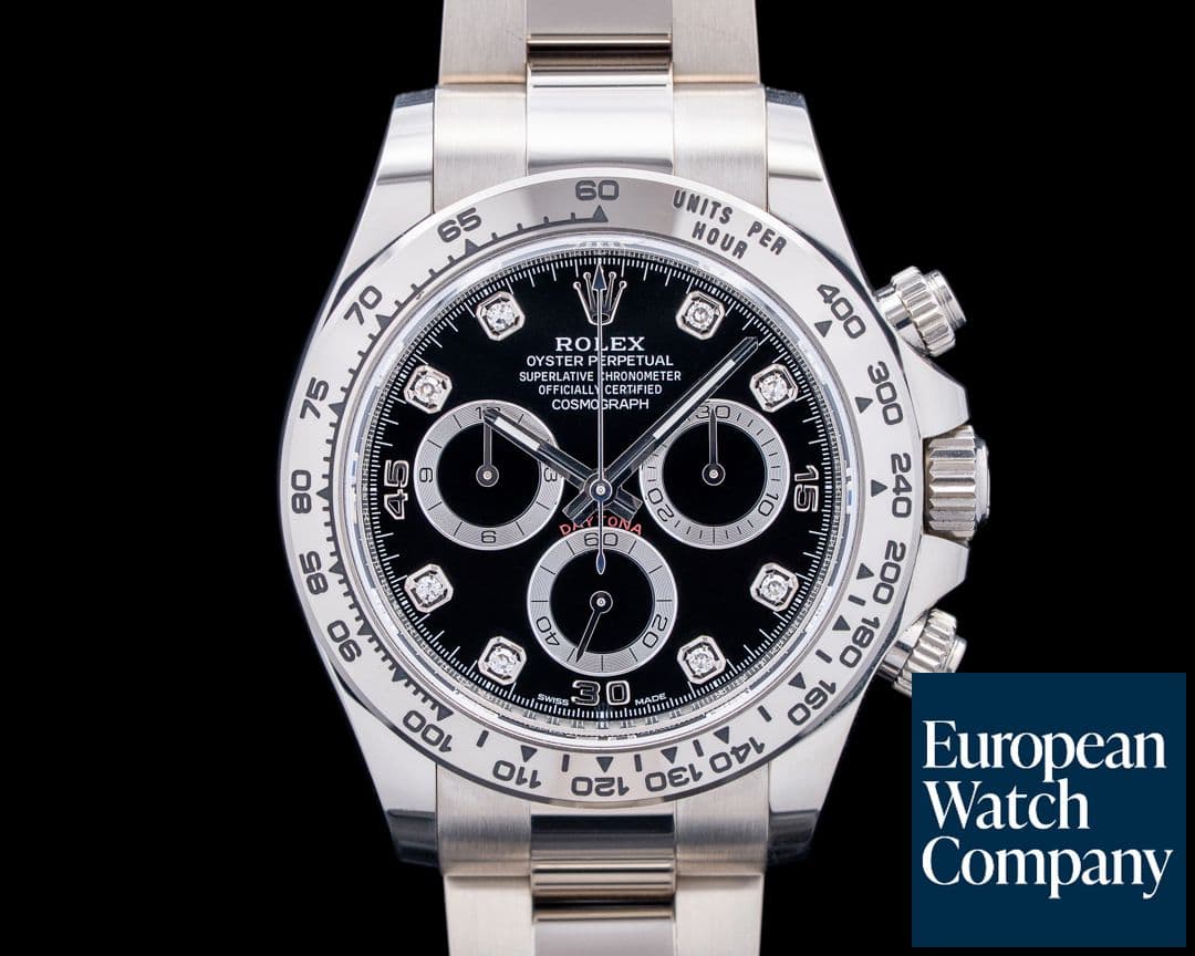Image of Rolex 116509 Daytona 18K White Gold Black Diamond Dial