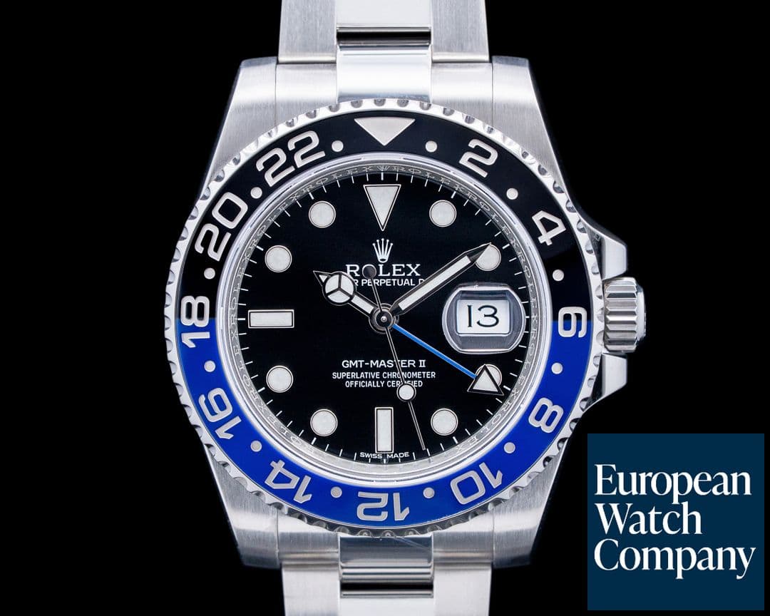 Image of Rolex 116710BLNR GMT-Master II "Batman" SS Black Dial