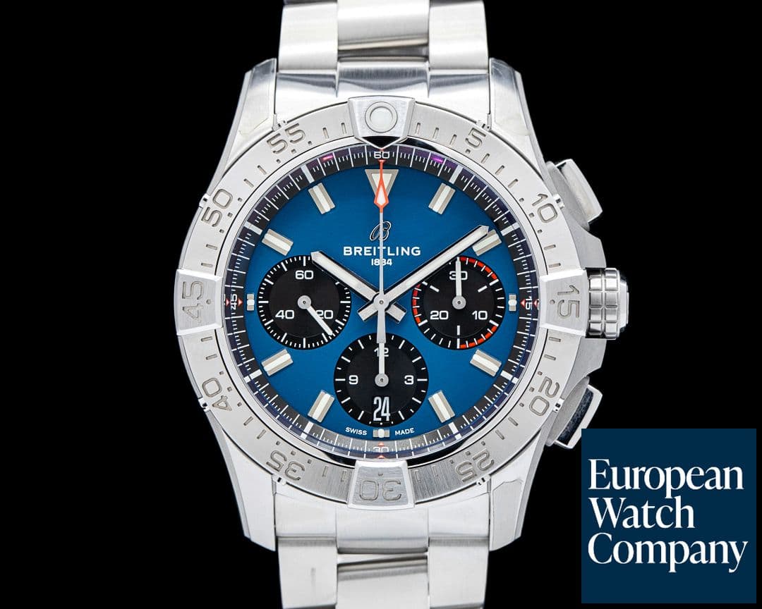 Image of Breitling AB0146 Avenger B01 Chronograph 42 SS Blue Dial
