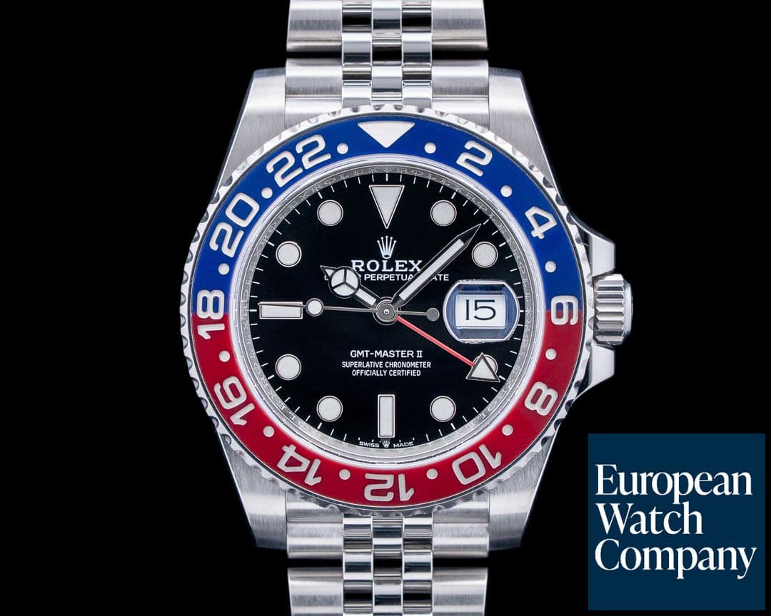 Image of Rolex 126710BLRO GMT-Master II Pepsi Bezel SS Black Dial