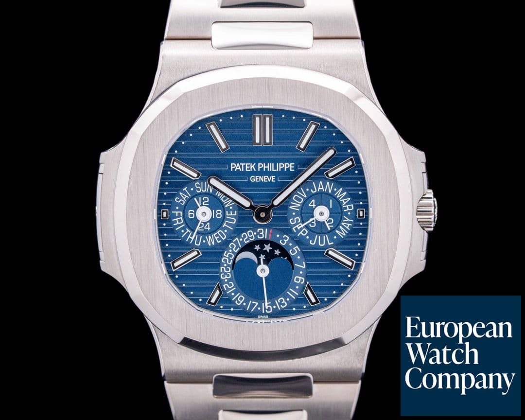 Image of Patek Philippe 5740/1G Nautilus Perpetual Calendar 18K White Gold Blue Dial