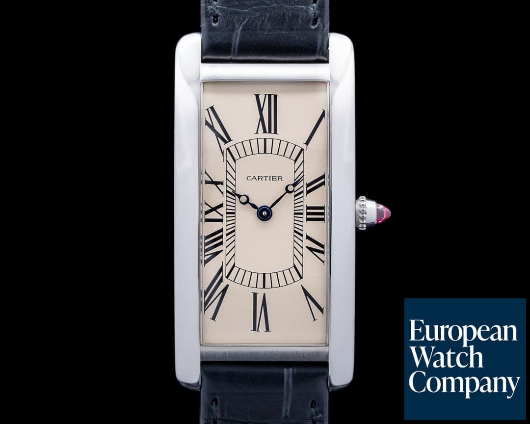 Image of Cartier WGTA0193 Tank Cintree Platinum "100th Anniversary" Cream Dial LIMITED