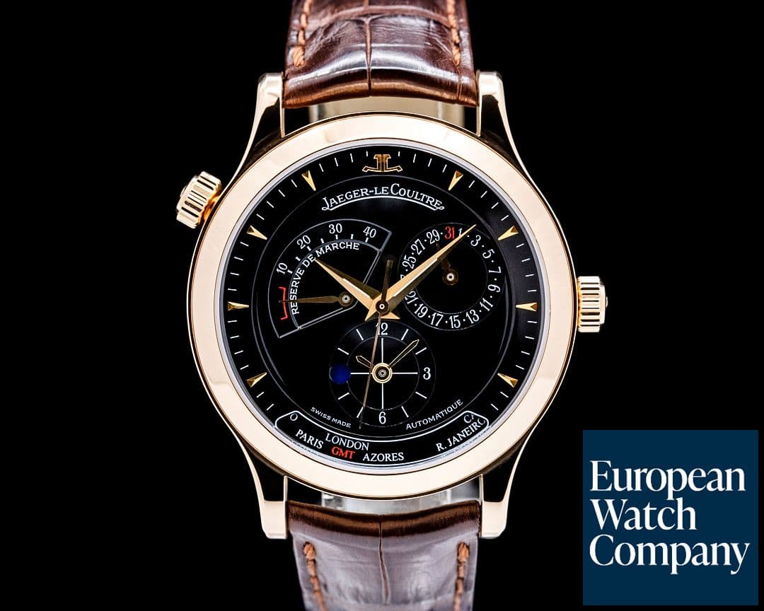 Image of Jaeger-LeCoultre Master Geographic 18K Rose Gold Black Dial