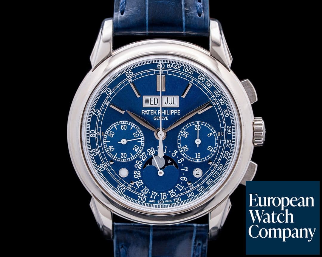 Image of Patek Philippe 5270G Perpetual Calendar Chronograph 18K White Gold Blue Dial