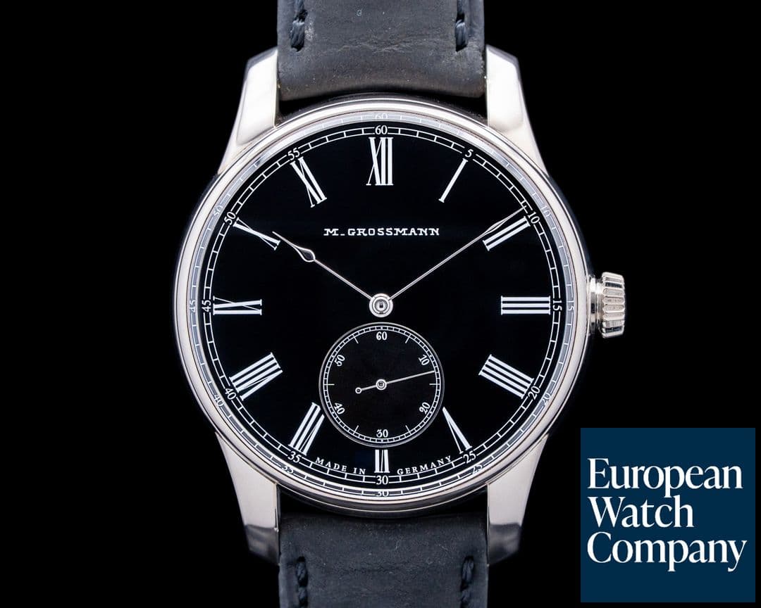 Image of Moritz Grossmann MG-002708 Hamatic Vintage 18K White Gold Black Dial LIMITED