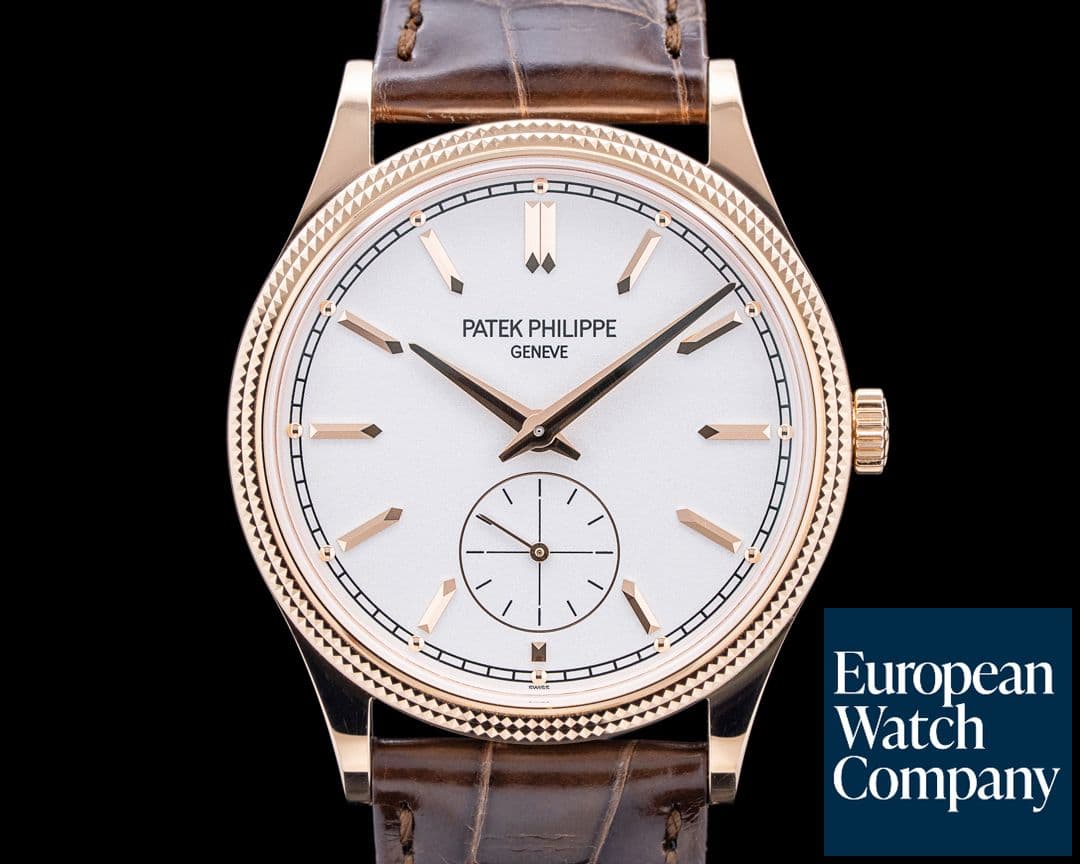 Image of Patek Philippe 6119R Calatrava Manual Wind 18K Rose Gold Silver Dial