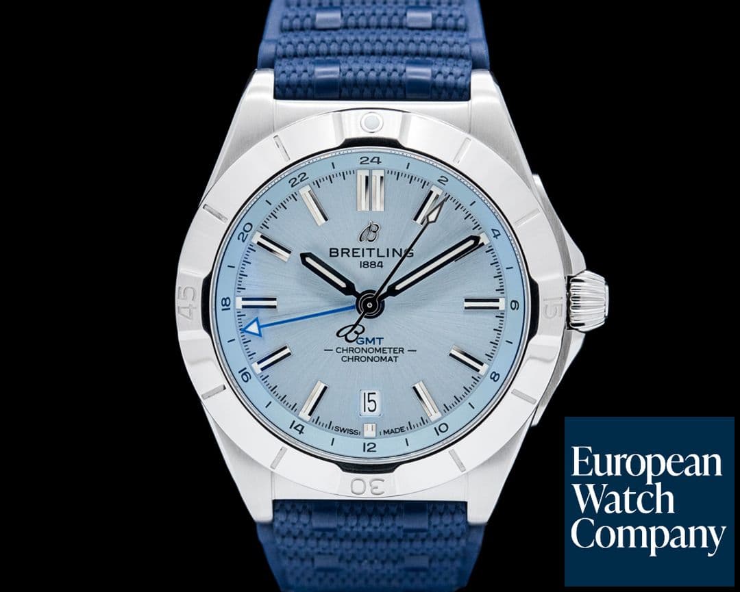 Image of Breitling Chronomat Automatic GMT 40 SS / Platinum Blue Dial