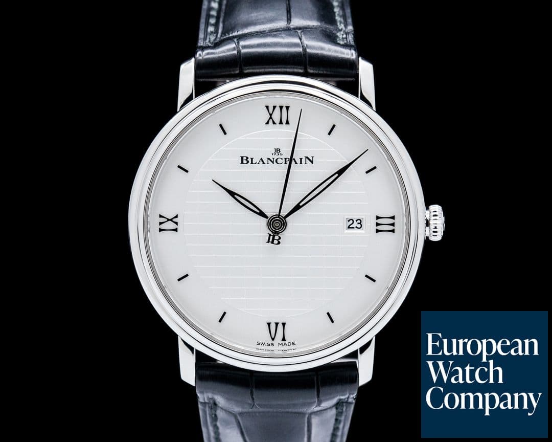 Image of Blancpain 6651 Villeret Ultraplate SS Silver Dial