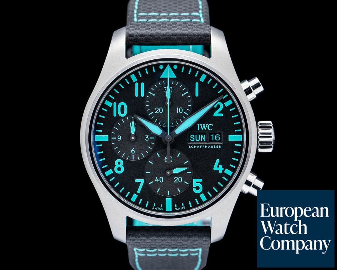 Image of IWC Pilot's Chronograph Mercedes-AMG Petronas Titanium Black Dial
