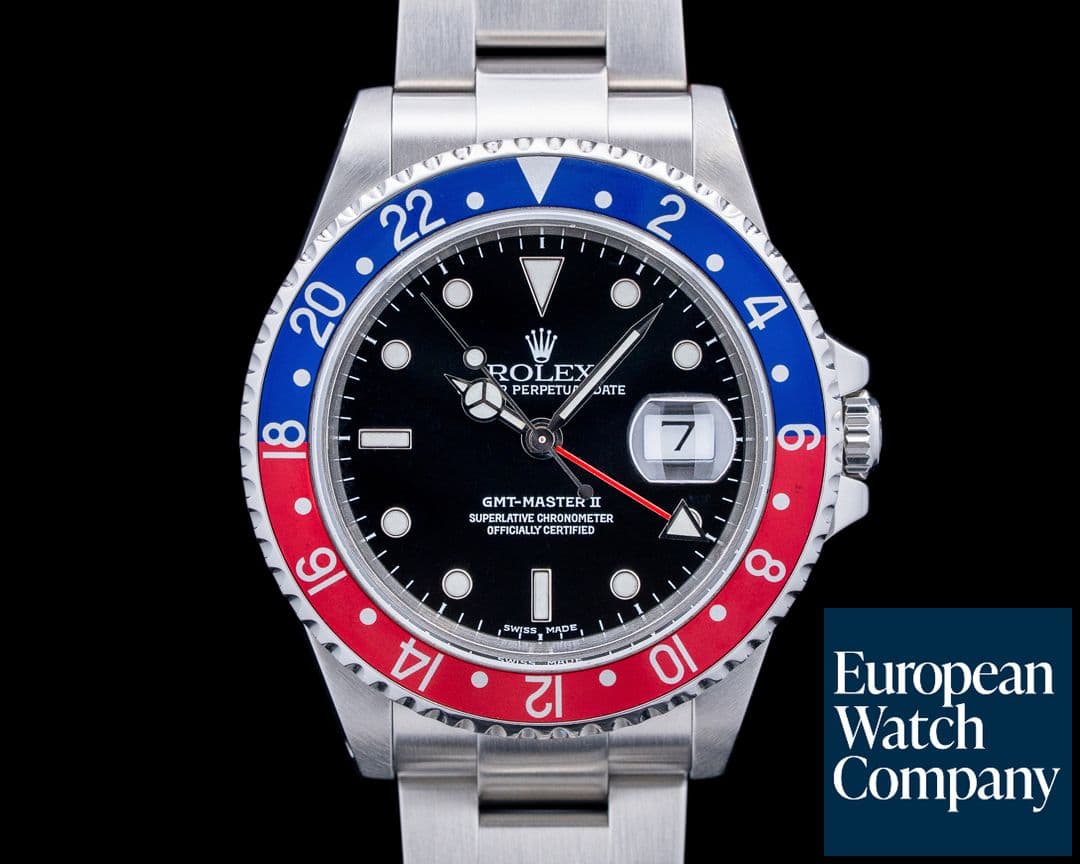 Image of Rolex 16710A GMT-Master II "Pepsi" SS Black Dial Circa. 2001