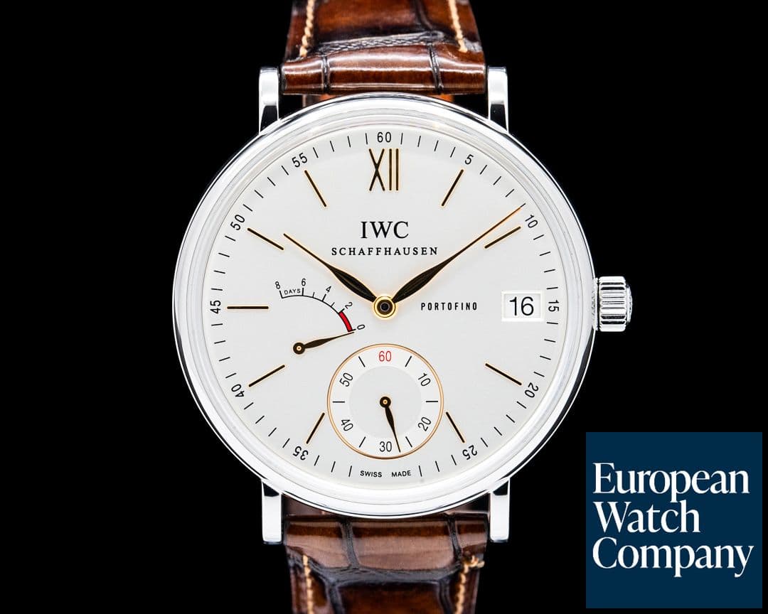 Image of IWC IW510103 Portofino Hand-Wound Eight Days SS Silver Dial