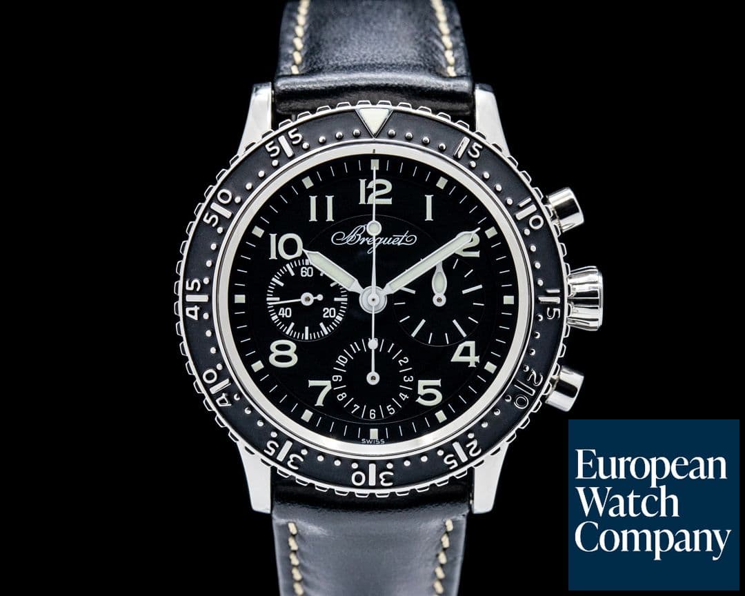 Image of Breguet 3803ST/92/3W6 Type XX Aeronavale SS Black Dial