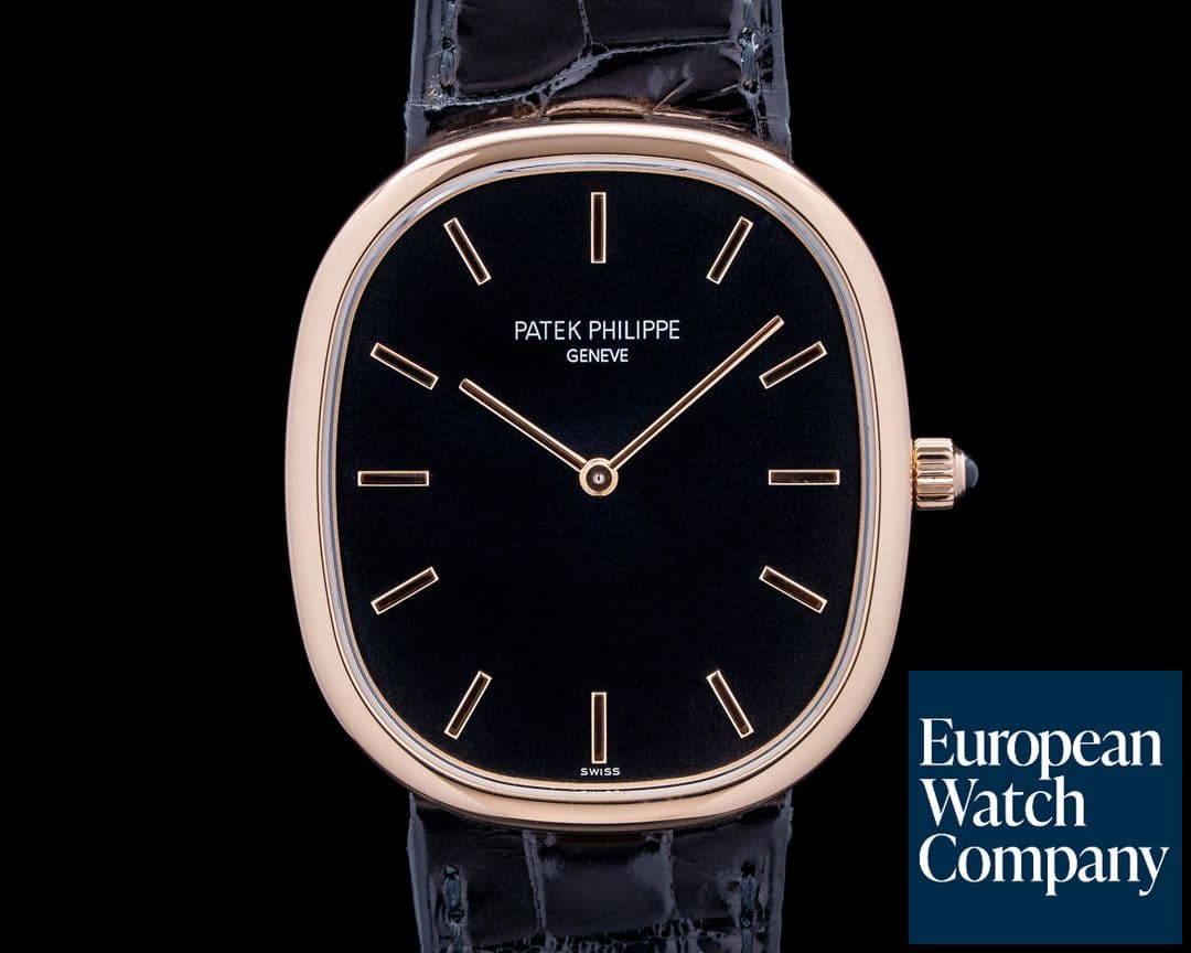 Image of Patek Philippe 5738R Golden Ellipse 18K Rose Gold Black Dial