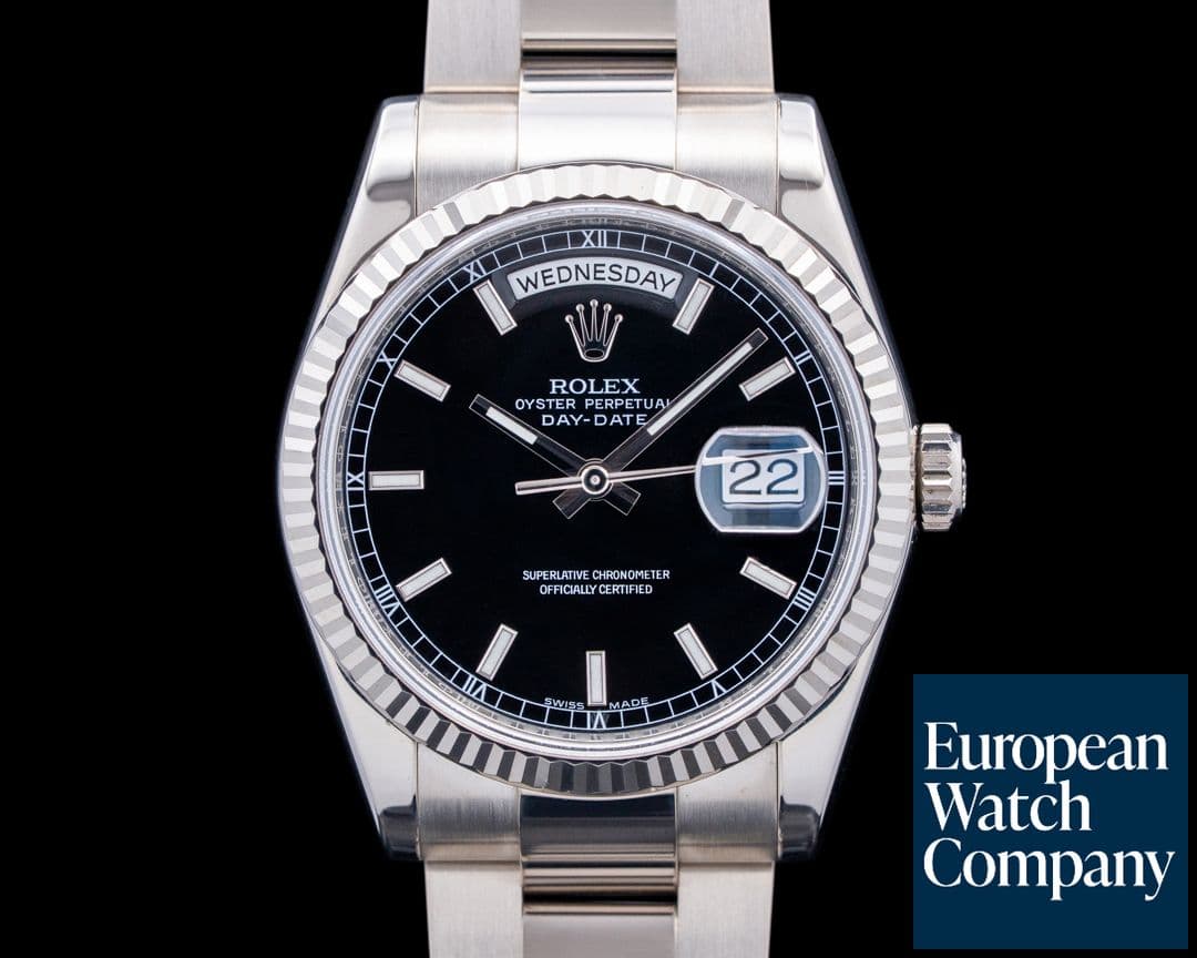 Image of Rolex 118239 Day Date President 18K White Gold Black Dial