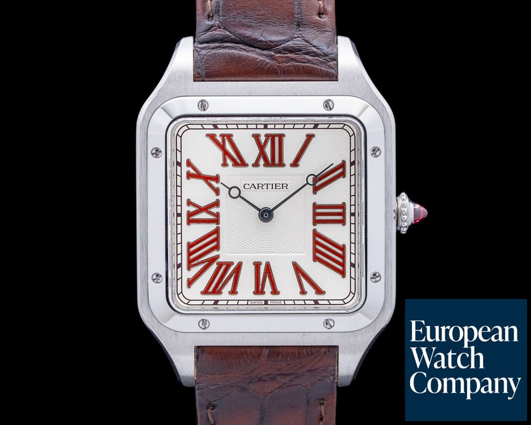 Image of Cartier WGSA0082 Santos-Dumont XL Platinum Cream Dial LIMITED