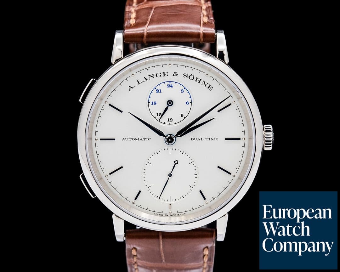Image of A. Lange & Söhne 385.026 Saxonia Dual Time 18K White Gold Silver Dial