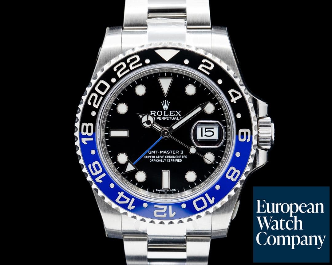 Image of Rolex 116710BLNR GMT-Master II "Batman" SS Black Dial UNWORN