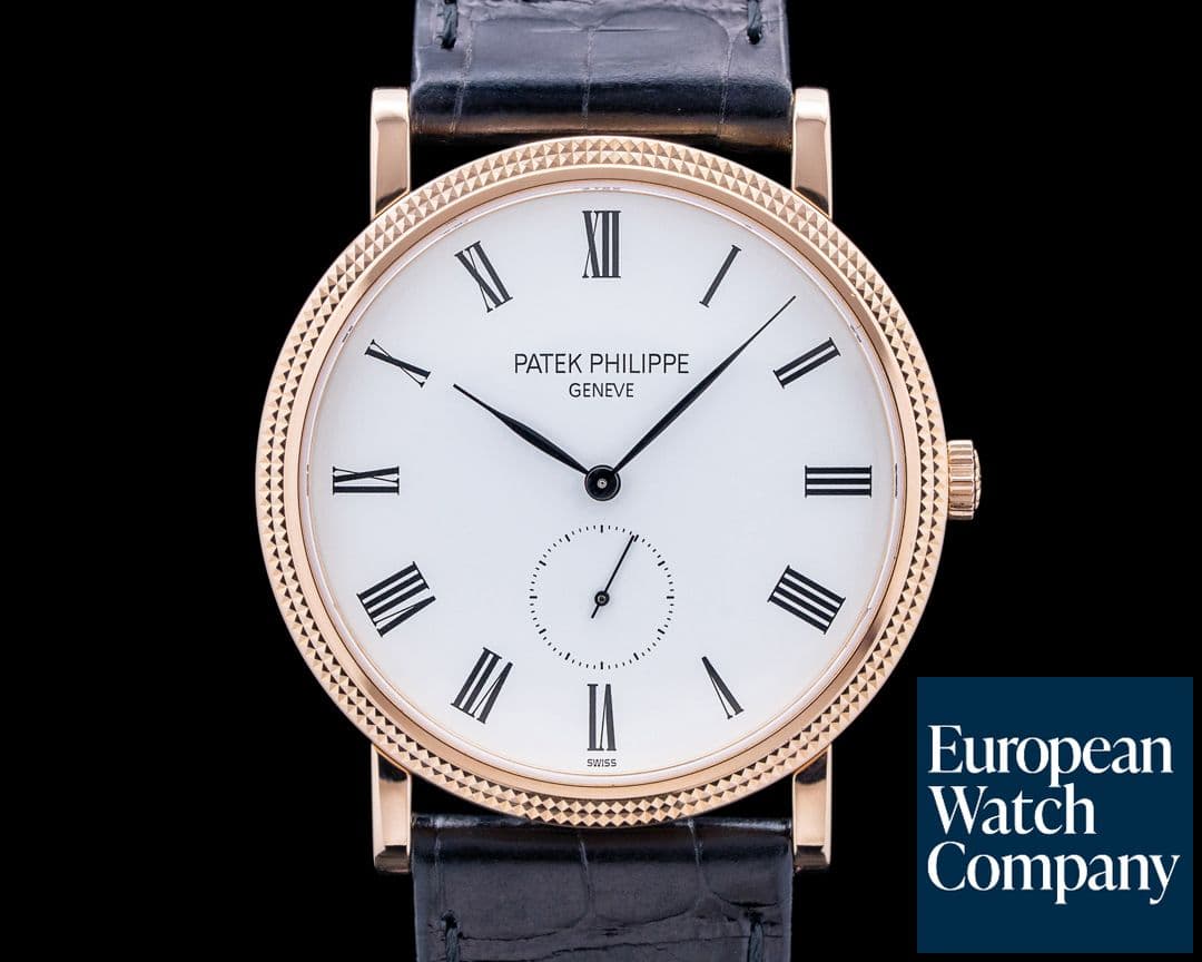 Image of Patek Philippe 5119R Calatrava 18K Rose Gold White Dial