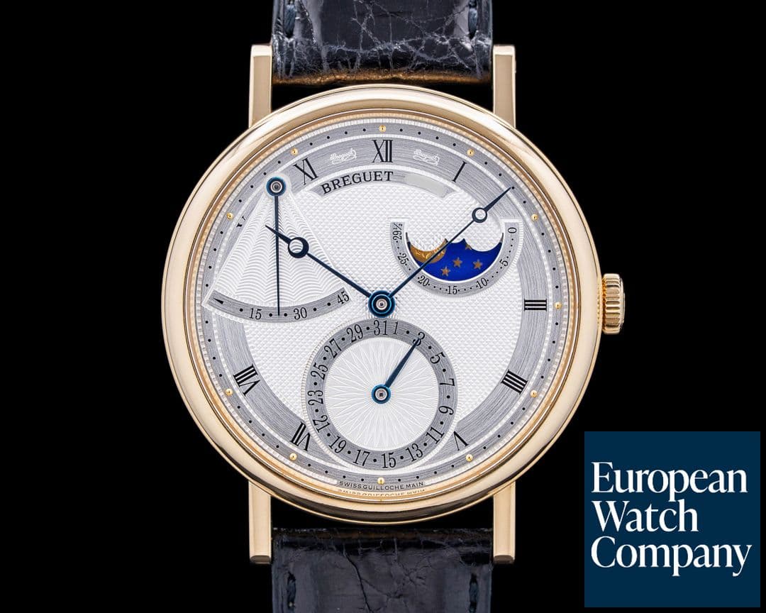 Image of Breguet 7137BA Classique Power Reserve Moon Phase 18K Yellow Gold Silver Dial