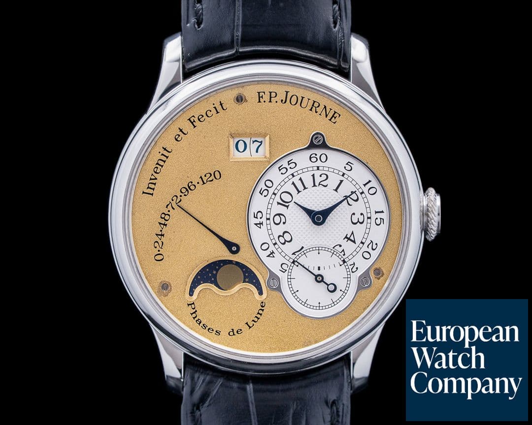 Image of F.P. Journe Octa Reserve de Marche Brass Movement 38MM Platinum Yellow Dial