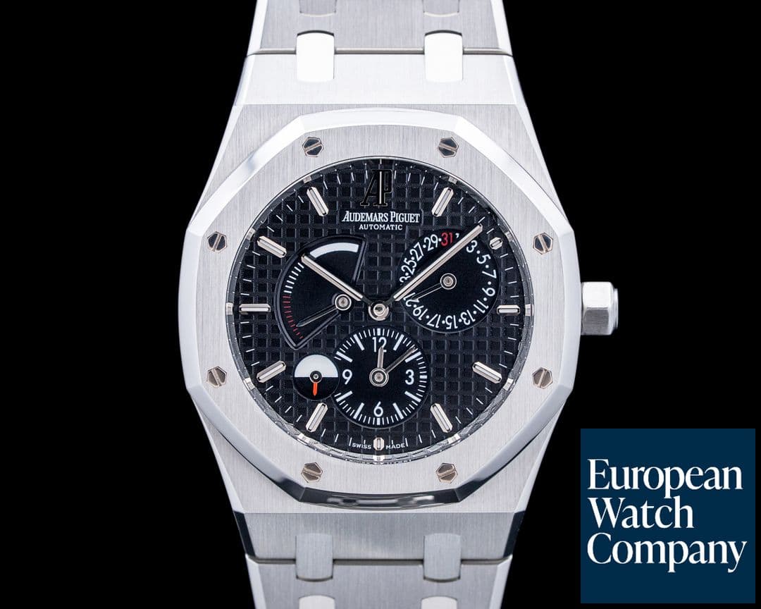 Image of Audemars Piguet 26120ST Royal Oak Dual Time SS Black Dial