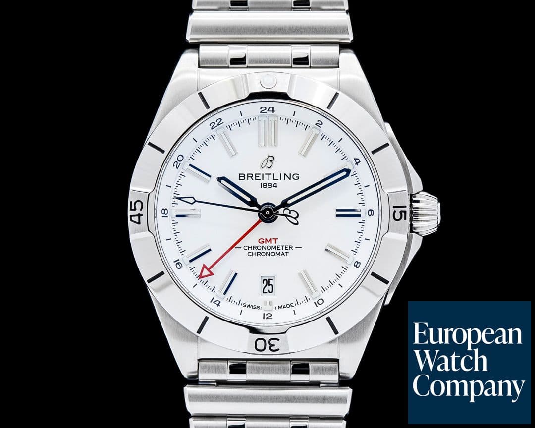 Image of Breitling A32398 Chronomat Automatic GMT 40 SS White Dial