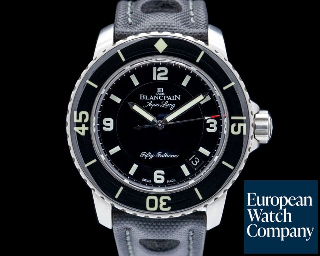 Image of Blancpain 5015C Fifty Fathoms "Tribute to Aqua Lung" SS Black Dial LIMITED