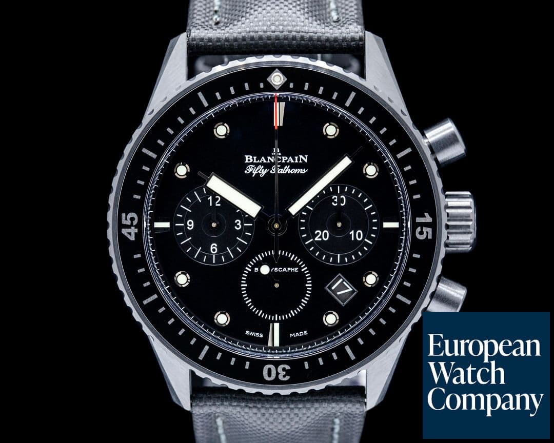 Image of Blancpain 5200 Fifty Fathoms Bathyscaphe Chronograph Ceramic Black Dial