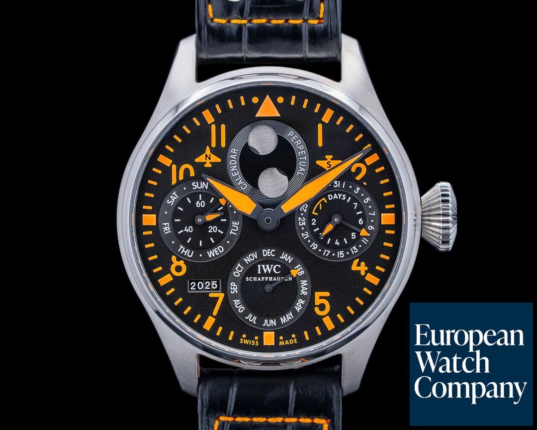 Image of IWC IW502618 Big Pilots Perpetual Calendar SS Black Dial LIMITED