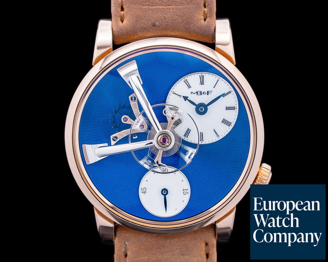Image of MB&F 51.R1L.W Legacy Machine 101 18K Rose Gold Blue Dial