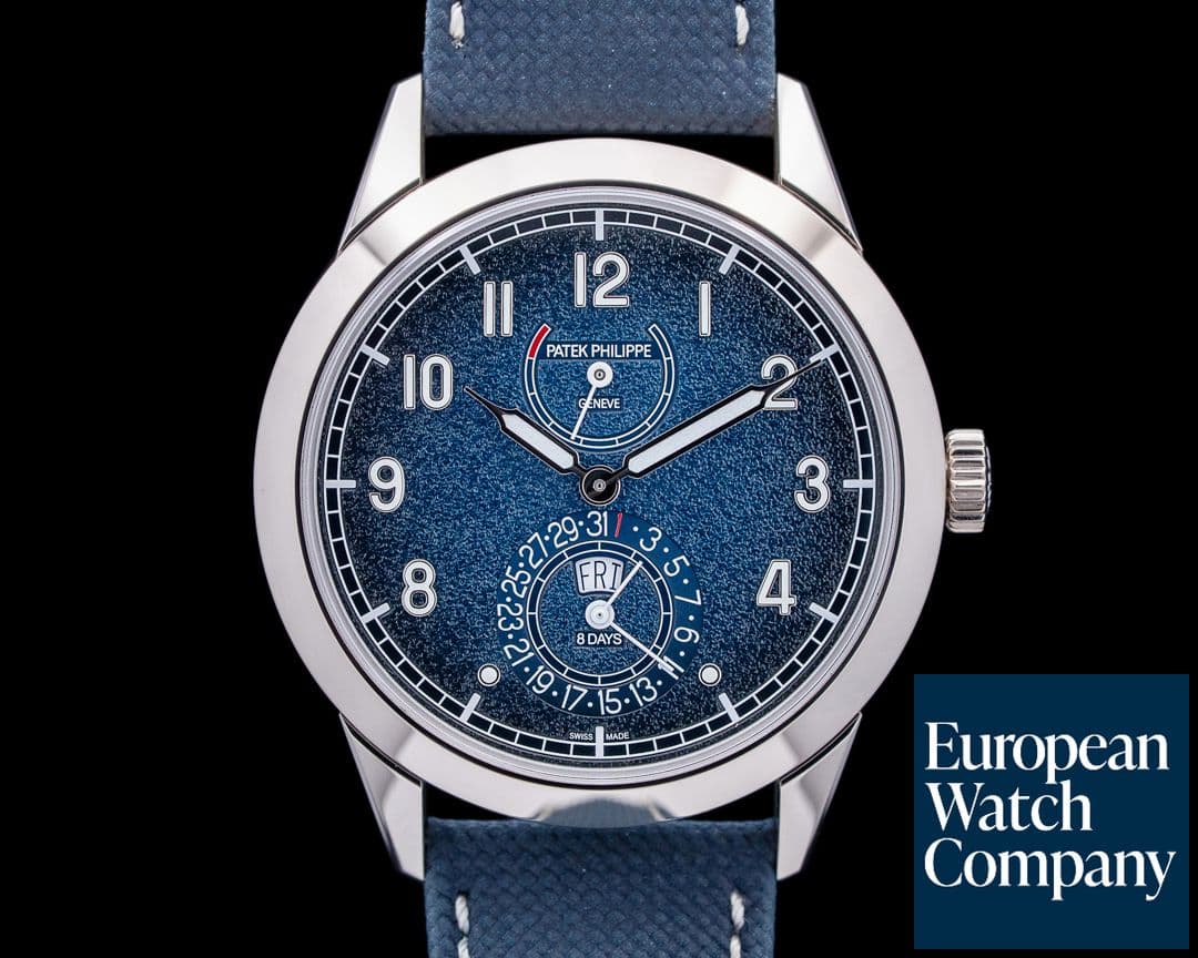 Image of Patek Philippe 5328G Calatrava 8-Day 18K White Gold Blue Dial 2026