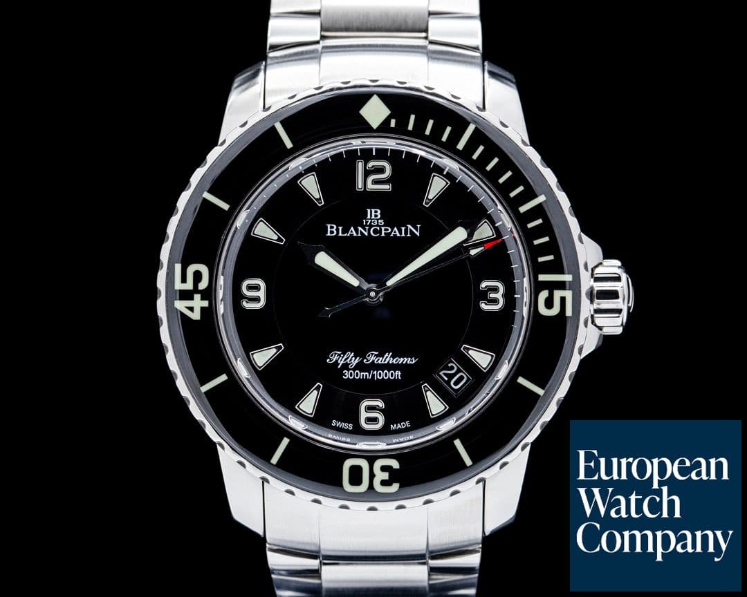Image of Blancpain 5015 Fifty Fathoms SS Black Dial