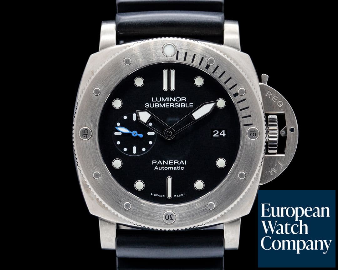 Image of Panerai PAM01305 Luminor Submersible 1950 3 Days Titanium Black Dial