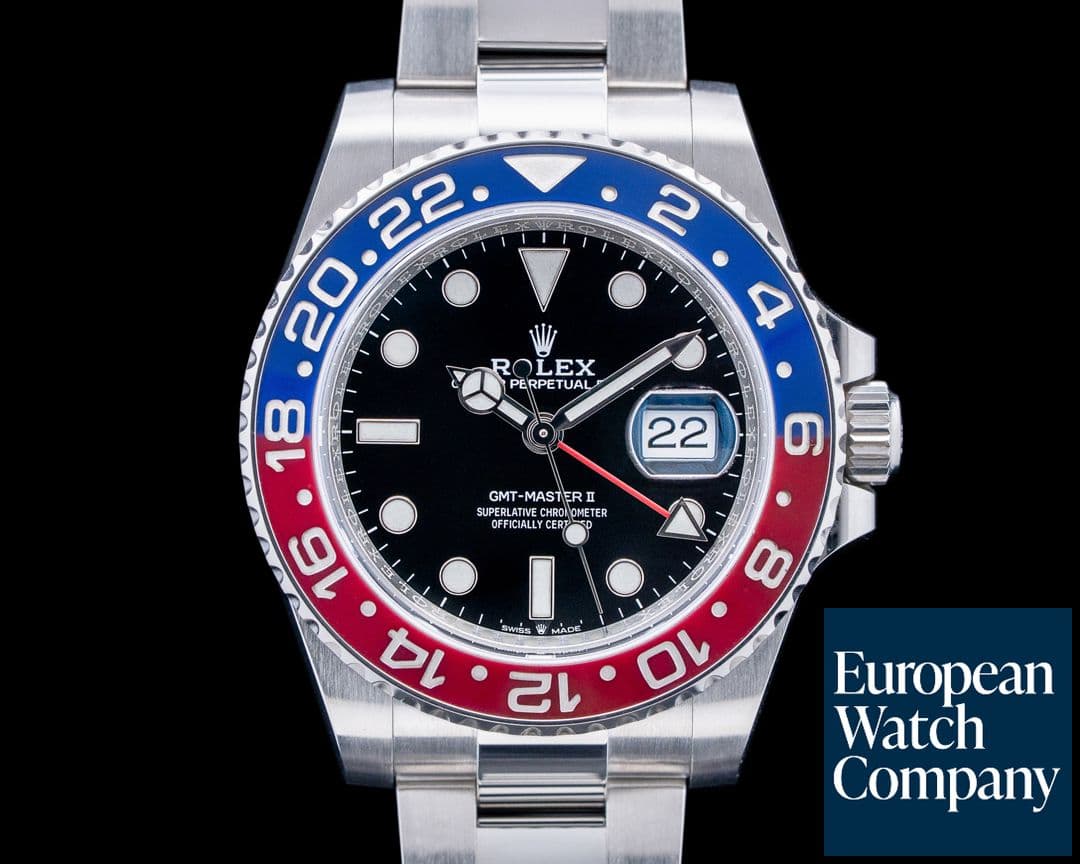 Image of Rolex 126710BLRO GMT-Master II Pepsi Bezel SS Black Dial