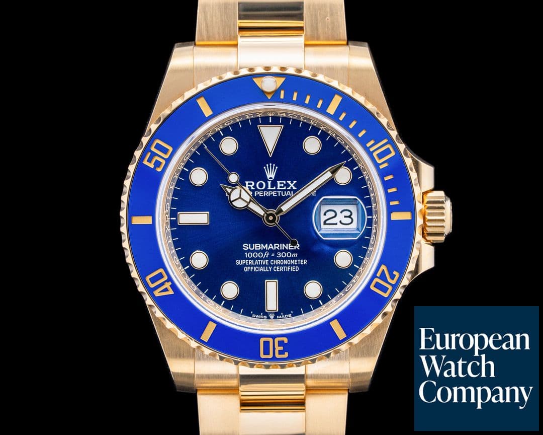 Image of Rolex 126618LB Submariner Date 18K Yellow Gold Blue Dial