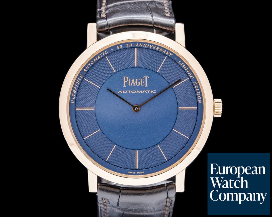 Image of Piaget G0A35132 Altiplano "50th Anniversary" 18K Rose Gold Blue Dial LIMITED
