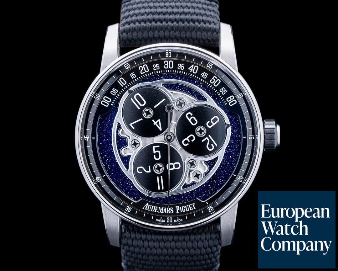 Image of Audemars Piguet 15212NB Code 11.59 Starwheel 18K White Gold Blue Aventurine Dial