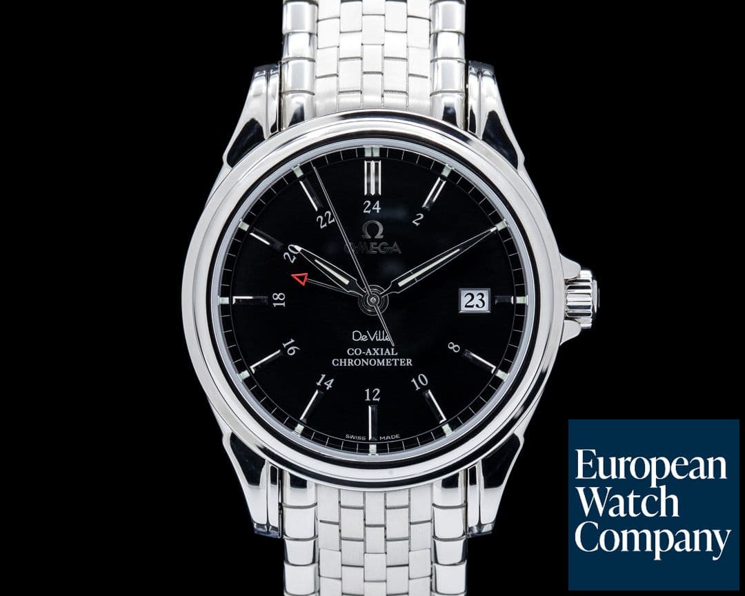 Image of Omega 4533.51.00 De Ville Co-Axial GMT SS Black Dial