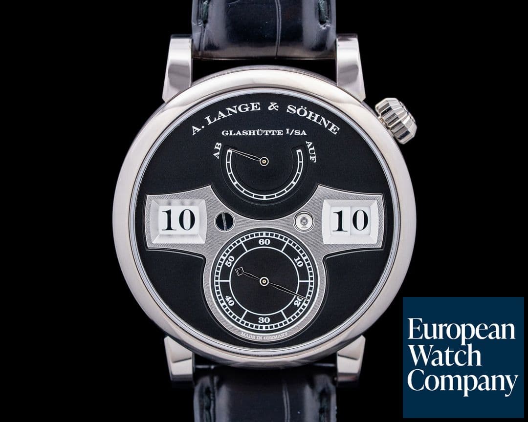 Image of A. Lange & Söhne 140.029 Zeitwerk 18K White Gold Black Dial