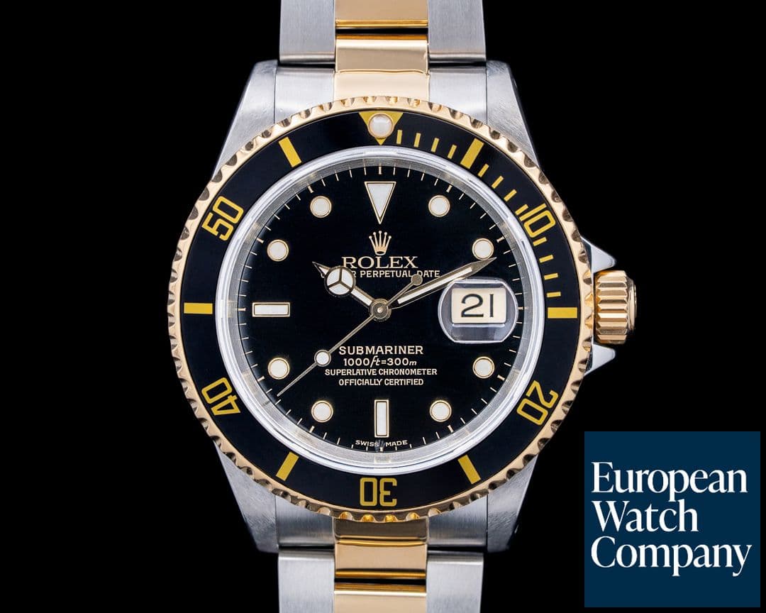 Image of Rolex 16613 Submariner 18K YG / SS Black Dial