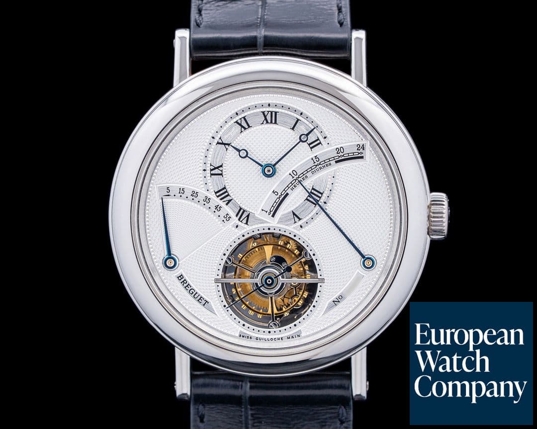 Image of Breguet 3657PT Classique Tourbillon Power Reserve Platinum Silver Dial