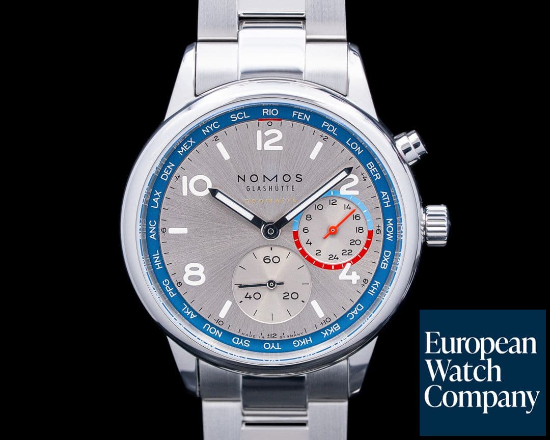 Image of Nomos 791 Club Sport Neomatik Worldtimer SS Silver Dial 2025