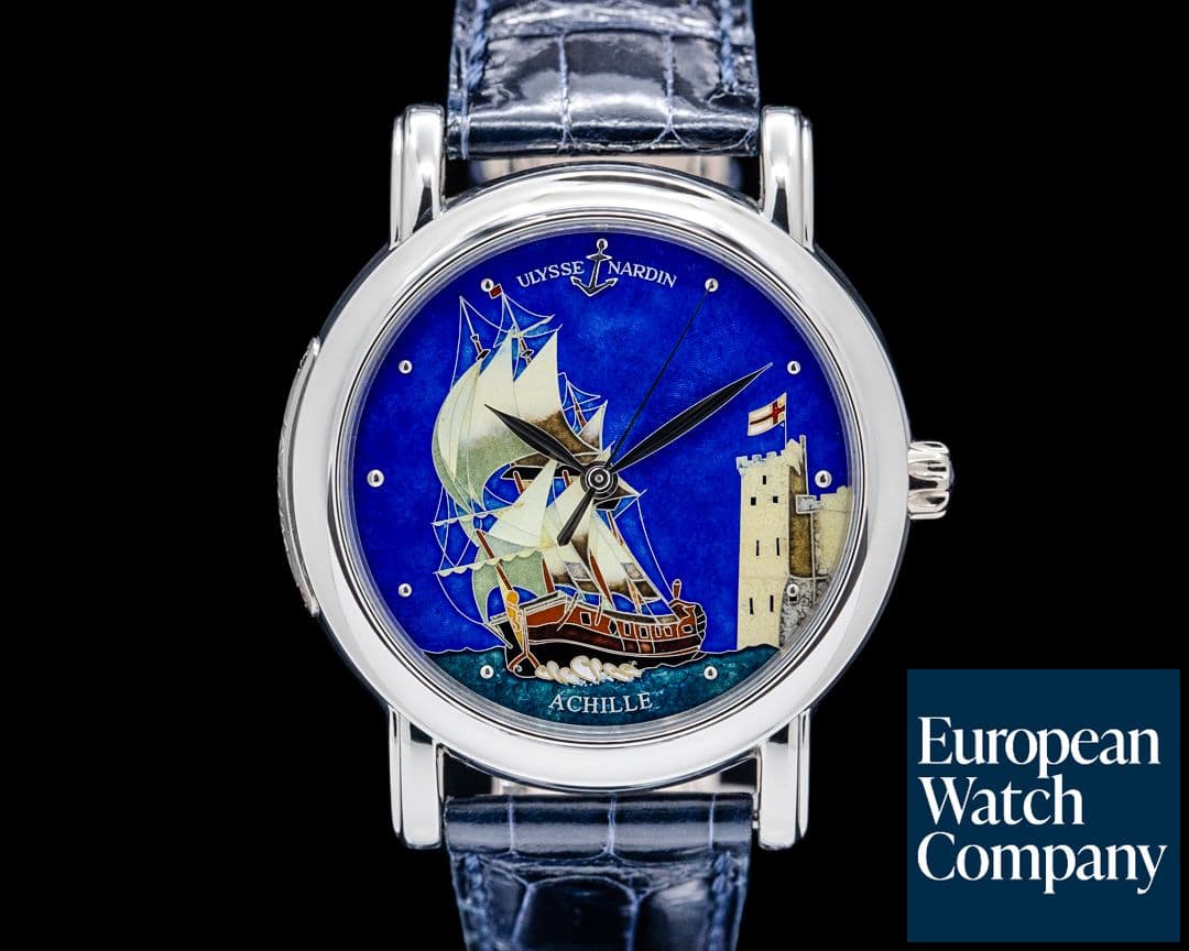 Image of Ulysse Nardin San Marco "Achille" Platinum Cloisonne Enamel Dial LIMITED RARE