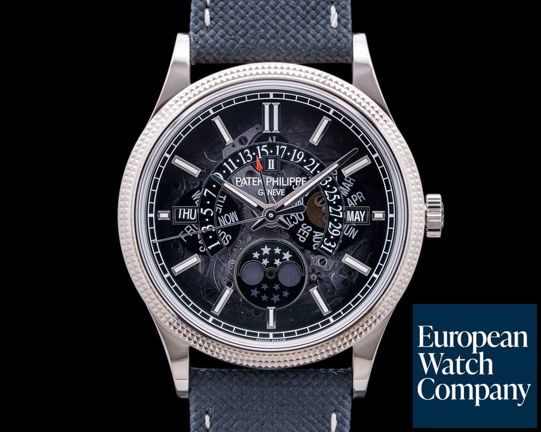 Image of Patek Philippe 6159G Retrograde Perpetual Calendar 18K White Gold Black Dial 2025