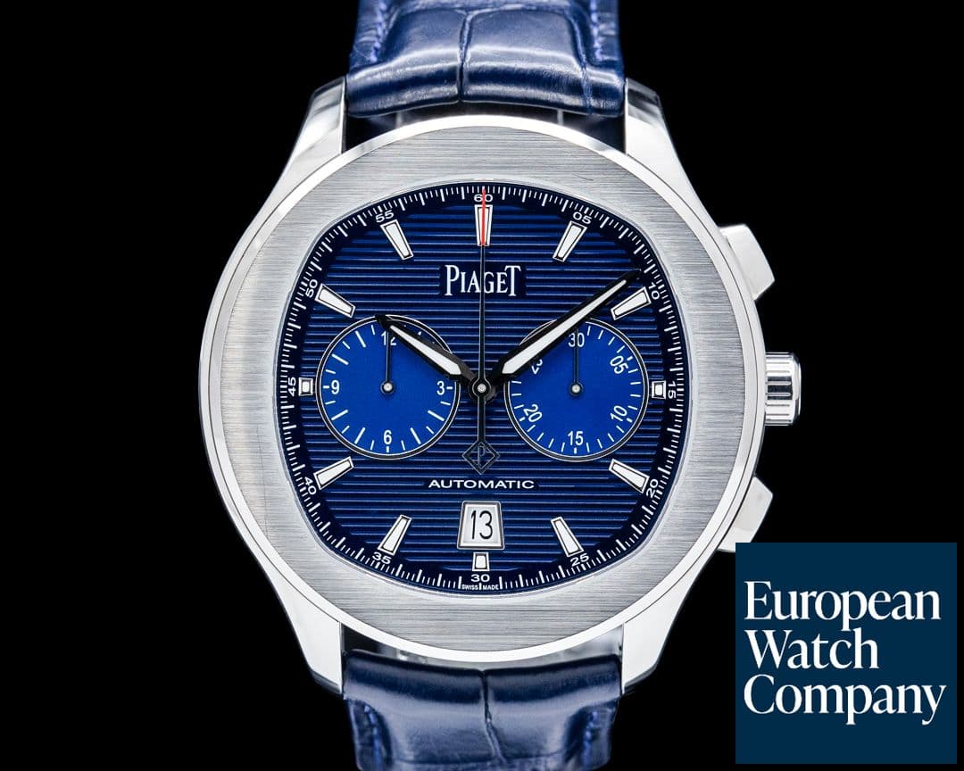 Image of Piaget G0A43002 Polo Chronograph SS Blue Dial