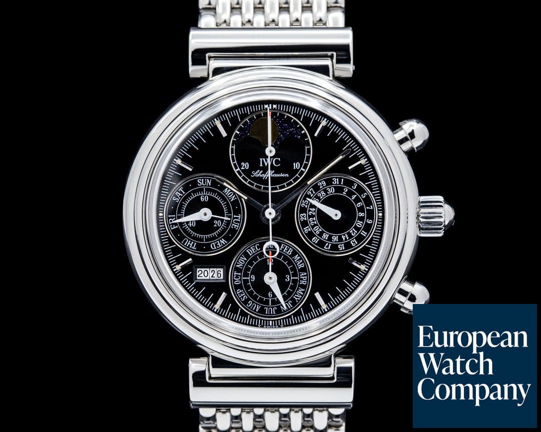 Image of IWC IW375034 Da Vinci Perpetual Calendar Chronograph SS Black Dial