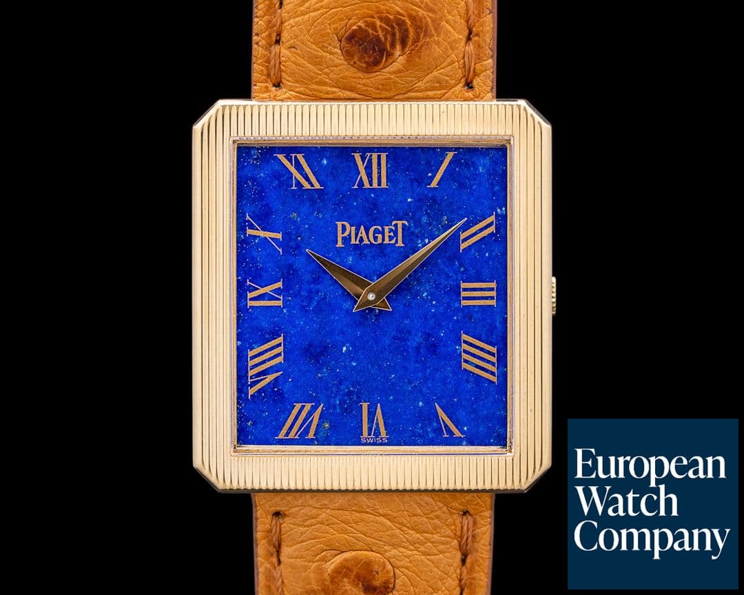 Image of Piaget 9154 Protocole 18K Yellow Gold Blue Lapis Lazuli Dial
