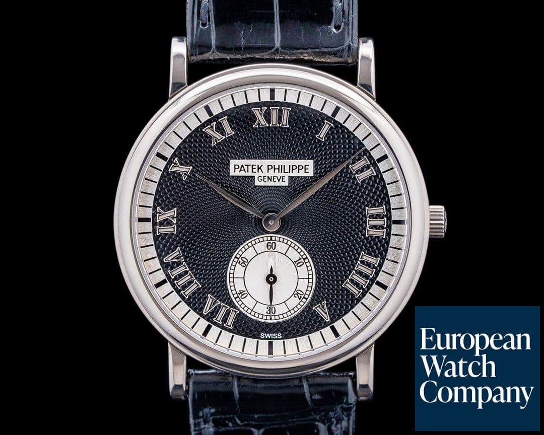 Image of Patek Philippe 5022G Calatrava 18K White Gold Black Guilloche Dial