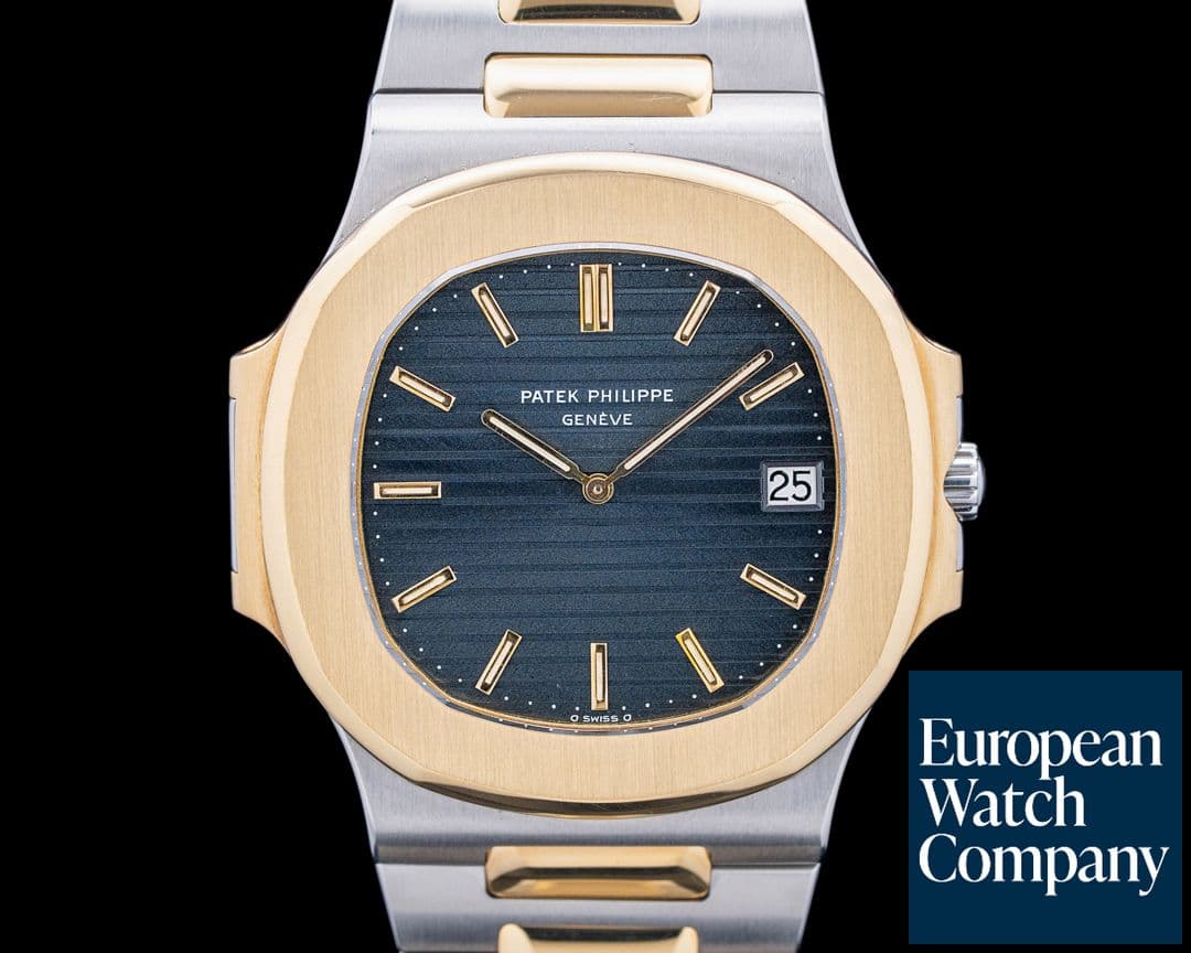 Image of Patek Philippe 3700-11JA Nautilus Jumbo 18K YG / SS Blue Dial